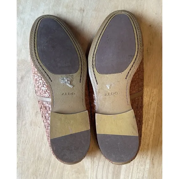 Aldo Woven Leather Shoes Loafers Size 11