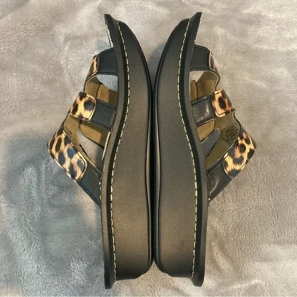Alegria Dinah Leather Slip-On Sandals with Adjustable Strap Size 39 (US 9)