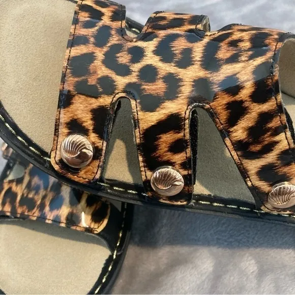 Alegria Dinah Leather Slip-On Sandals with Adjustable Strap Size 39 (US 9)