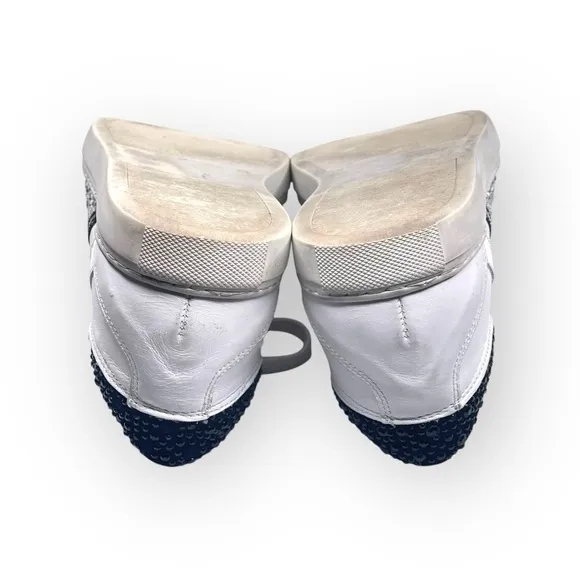 Alessandro Dell'acqua ★ Crystal Embellished Leather Low Top Sneakers ★ White 39