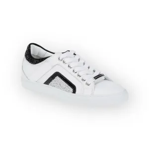 Alessandro Dell'acqua ★ Crystal Embellished Leather Low Top Sneakers ★ White 39