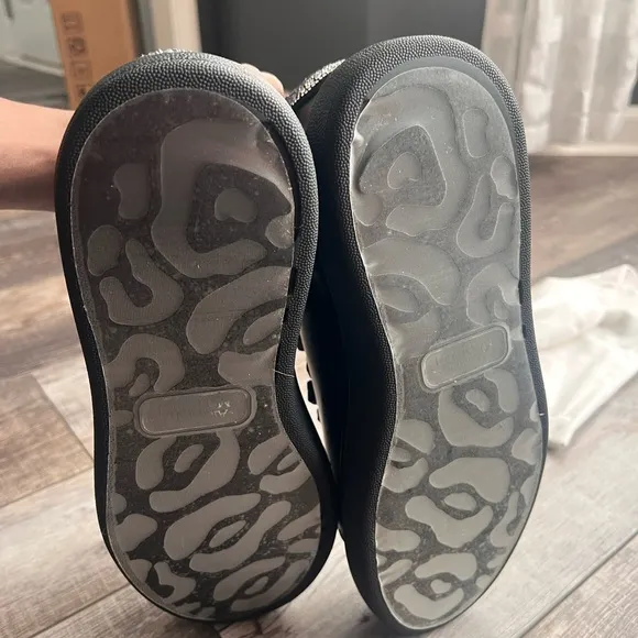 Alexander McQueen Black and Silver Platform Sneakers