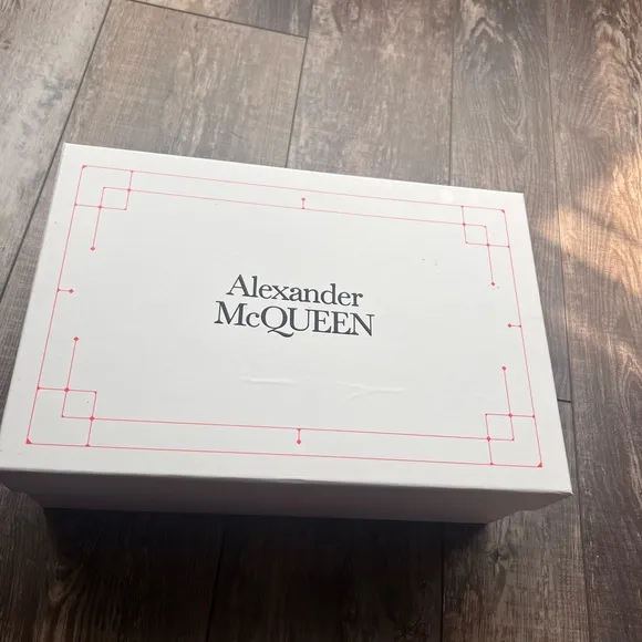 Alexander McQueen Black and Silver Platform Sneakers