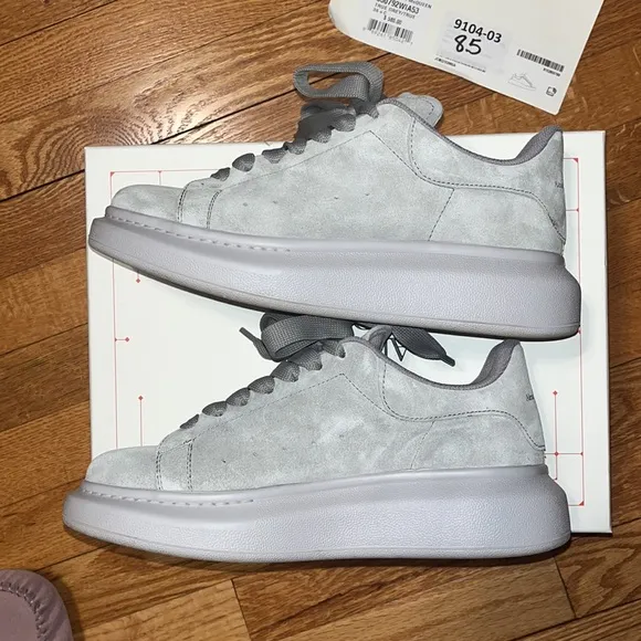 Alexander Mcqueen grey platform sneaker size 8.5 womens
