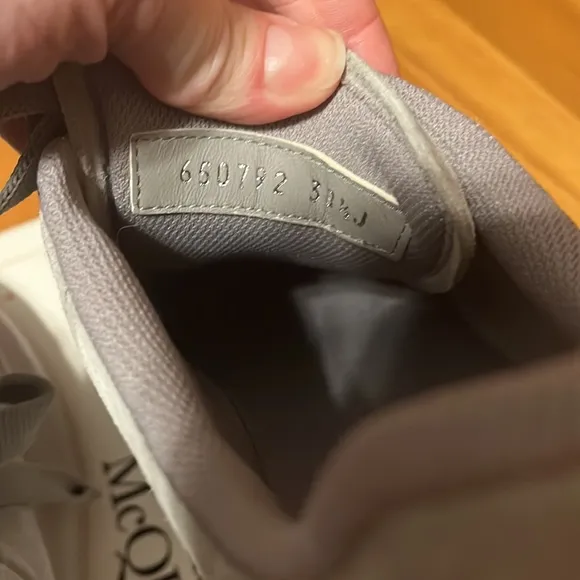 Alexander Mcqueen grey platform sneaker size 8.5 womens