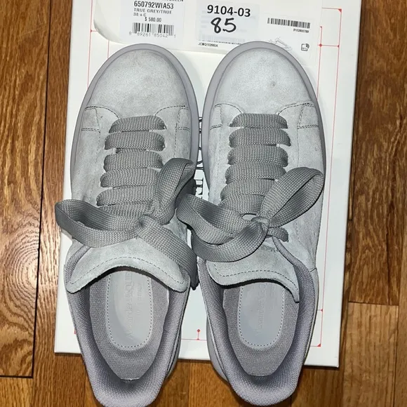 Alexander Mcqueen grey platform sneaker size 8.5 womens