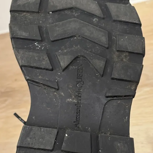 Alexander McQueen Olive Combat Boots