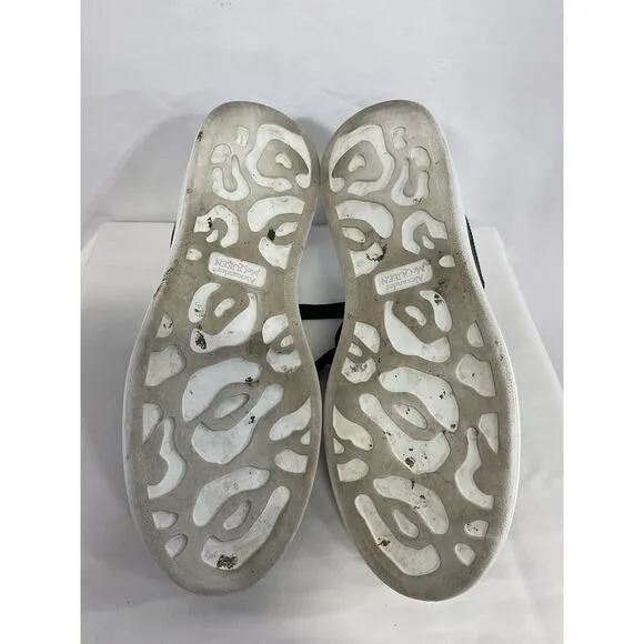 Alexander Mcqueen 'Oversized' Black Leather Low Top Sneakers Size 9