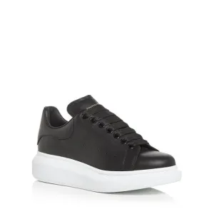 Alexander Mcqueen 'Oversized' Black Leather Low Top Sneakers Size 9