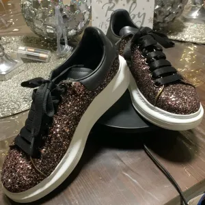 ALEXANDER McQUEEN Oversized platform Glitter Sneaker size EU37 1/2//US7.5
