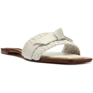 Alexandre Birman Womens Clarita White Woven Slip On Slide Sandals New