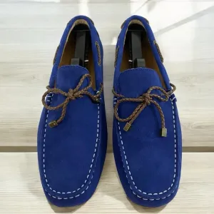 Alfani Blakemaz Mazarine Blue Suede Driving Loafers Men's  Shoes Size 9.5