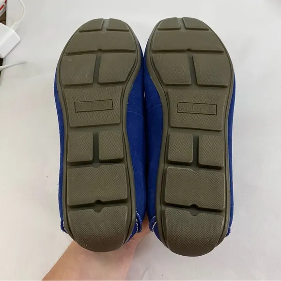 Alfani Blakemaz Mazarine Blue Suede Driving Loafers Men's  Shoes Size 9.5