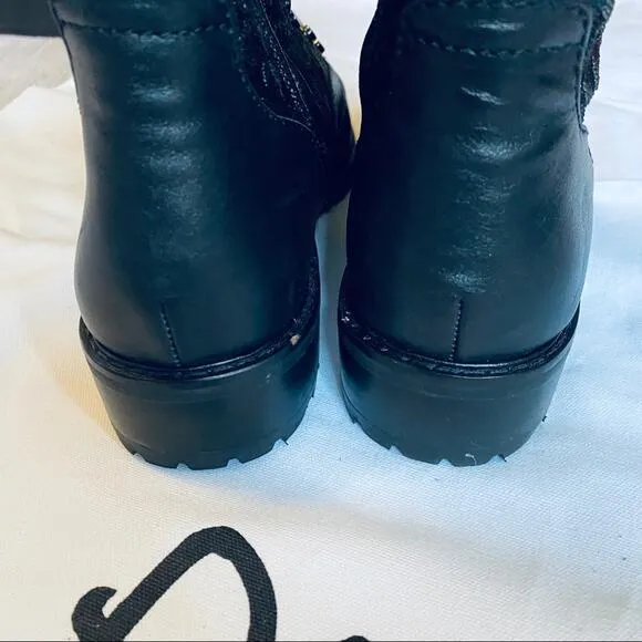 Alice Olivia Terra leather jacquard kneehigh boots