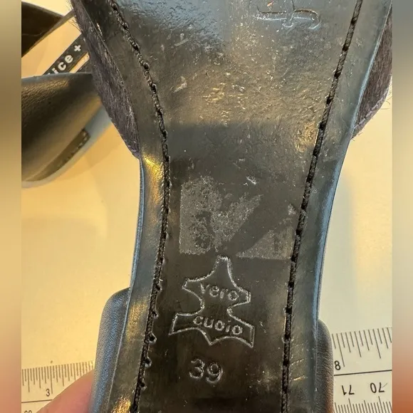 ALICE OLIVIA Womens Navy/Black D Orsay Hilary Toe Slip On Leather Flats …