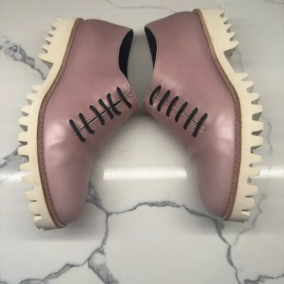 All Black brand pink and black flats modern design size 39
