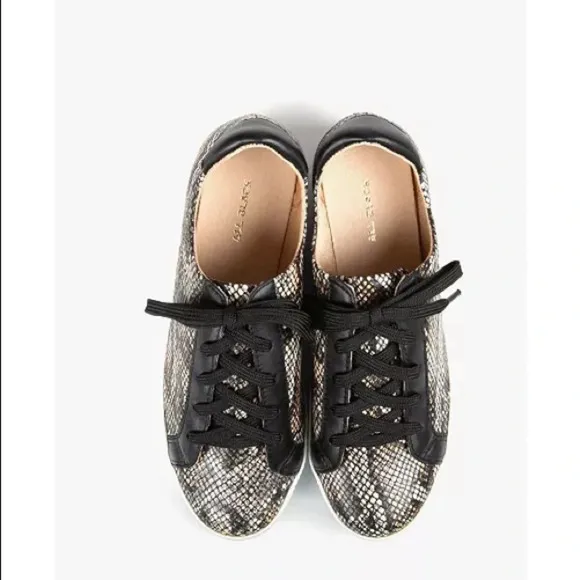 ALL BLACK Exotic Platform Trainer Sneakers