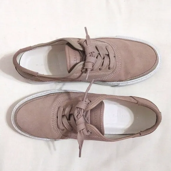 All Saints Bella Suede Leather Lace Up Platform Women's Sneakers US 10