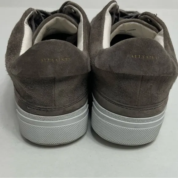 All Saints Trish Taupe Suede Platform Sneakers