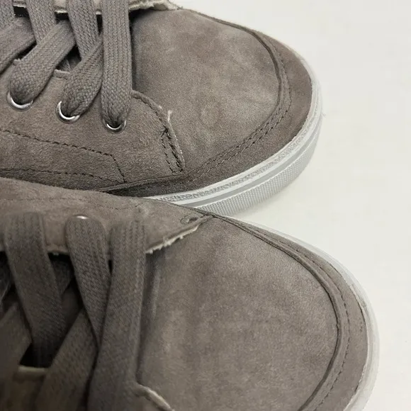 All Saints Trish Taupe Suede Platform Sneakers