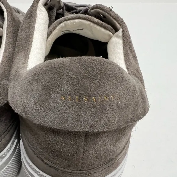 All Saints Trish Taupe Suede Platform Sneakers