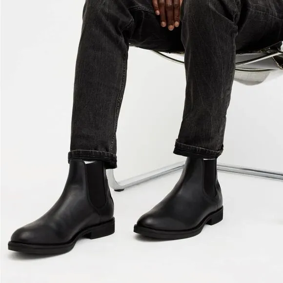 All Saints Creed Leather Chelsea Boots