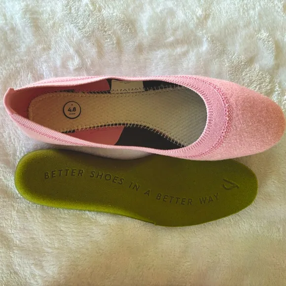 ALLBIRDS NIB Ballet Flats Wool Breezers Buoyant Pink--8.5