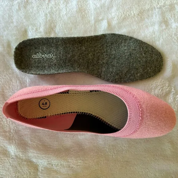 ALLBIRDS NIB Ballet Flats Wool Breezers Buoyant Pink--8.5