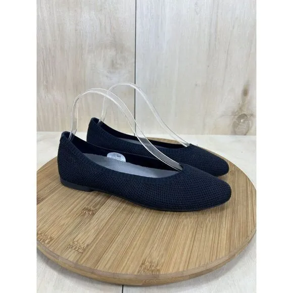 Allbirds Tree Breezers Black Point Toe Ballet Flats Womens Size 6