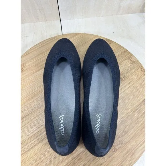 Allbirds Tree Breezers Black Point Toe Ballet Flats Womens Size 6