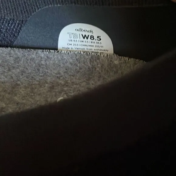 Allbirds Women's Tree Breezers Marine Sole Comfort Flats Size 8.5/ pristine