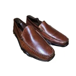 Allen Edmonds 71804 Boulder Brown Leather Driving Loafers Moccasin Mens Size 8.5