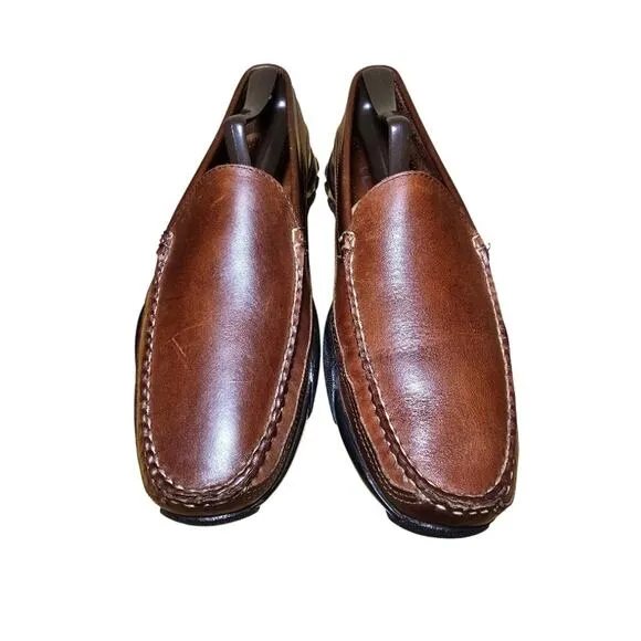 Allen Edmonds 71804 Boulder Brown Leather Driving Loafers Moccasin Mens Size 8.5