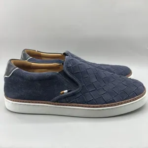 Allen Edmonds Alpha Woven Loafers Men Size 14 D Blue Suede Slip On Comfort Shoes