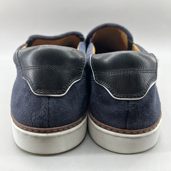 Allen Edmonds Alpha Woven Loafers Men Size 14 D Blue Suede Slip On Comfort Shoes