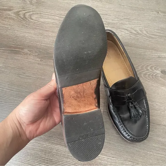 Allen Edmonds Bennington Tassel woven Leather Loafers Size 9