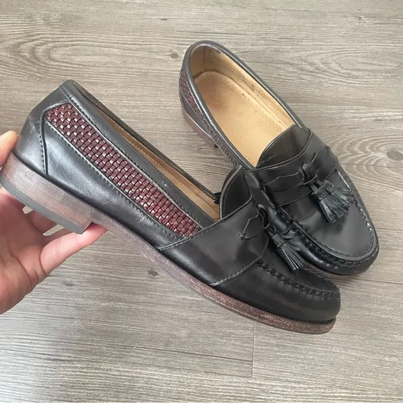 Allen Edmonds Bennington Tassel woven Leather Loafers Size 9