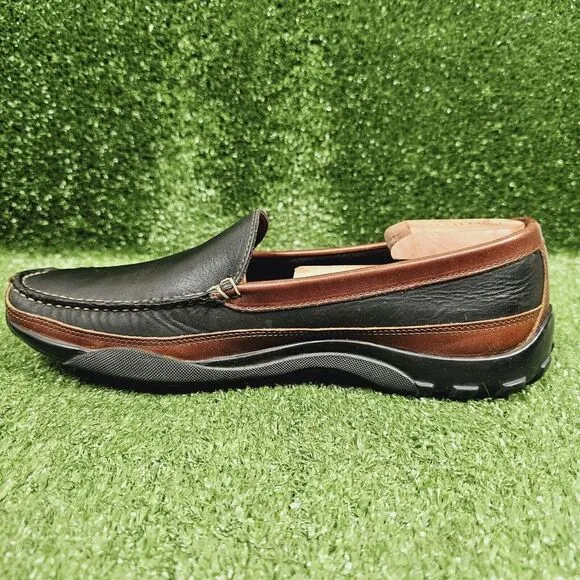Allen Edmonds Boulder Black Leather Driving Mocs Slip On‎ Loafers Mens Size 10 B