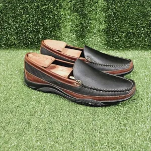 Allen Edmonds Boulder Black Leather Driving Mocs Slip On‎ Loafers Mens Size 10 B