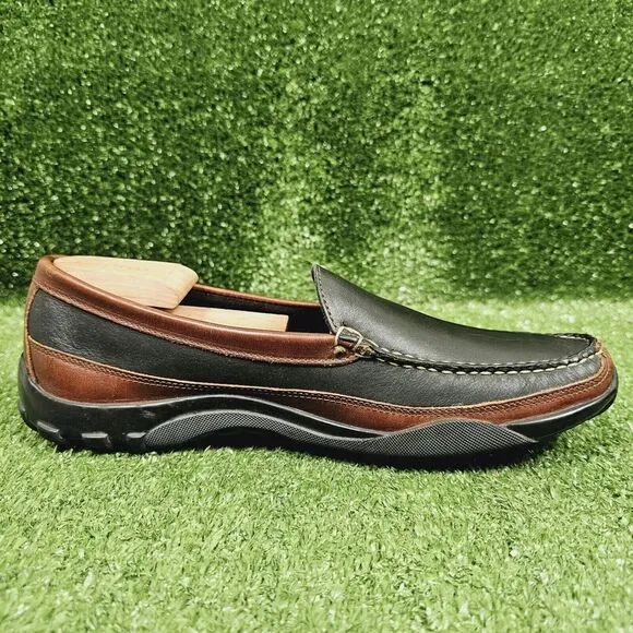Allen Edmonds Boulder Black Leather Driving Mocs Slip On‎ Loafers Mens Size 10 B