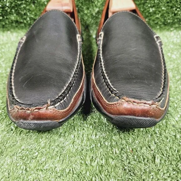 Allen Edmonds Boulder Black Leather Driving Mocs Slip On‎ Loafers Mens Size 10 B