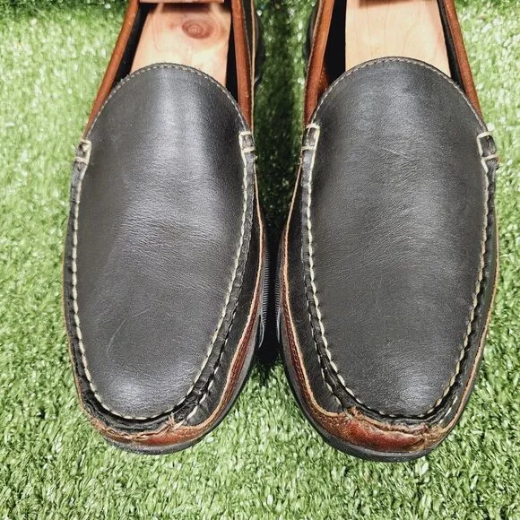 Allen Edmonds Boulder Black Leather Driving Mocs Slip On‎ Loafers Mens Size 10 B