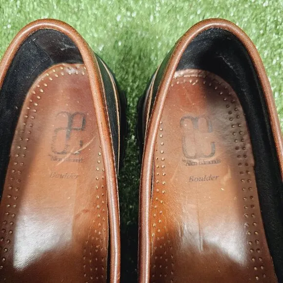 Allen Edmonds Boulder Black Leather Driving Mocs Slip On‎ Loafers Mens Size 10 B