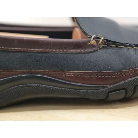 Allen‎ Edmonds Boulder Venetian Driving Black/Brown Loafers Men's SZ 9.5D