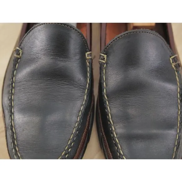 Allen‎ Edmonds Boulder Venetian Driving Black/Brown Loafers Men's SZ 9.5D