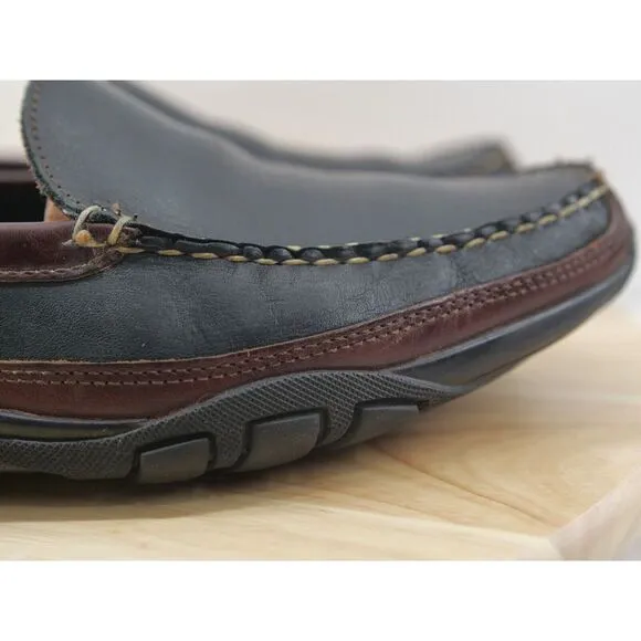 Allen‎ Edmonds Boulder Venetian Driving Black/Brown Loafers Men's SZ 9.5D