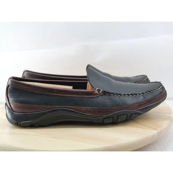 Allen‎ Edmonds Boulder Venetian Driving Black/Brown Loafers Men's SZ 9.5D