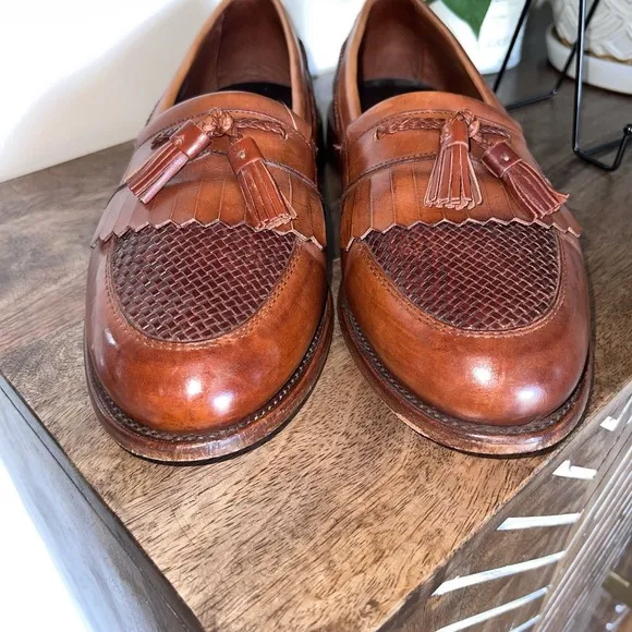 Allen Edmonds Cody 9375 Brown Kiltie Tasseled &amp; Woven Loafers 12D EUC