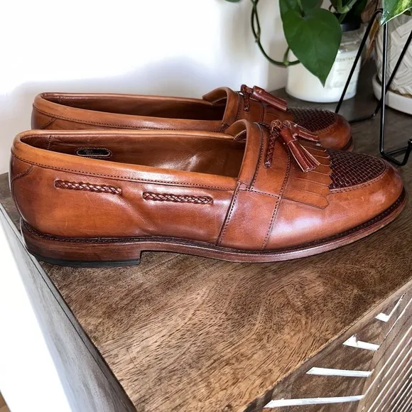 Allen Edmonds Cody 9375 Brown Kiltie Tasseled &amp; Woven Loafers 12D EUC