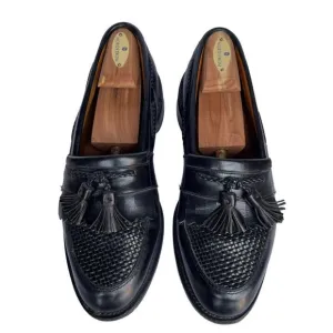 Allen Edmonds CODY Black Leather Kiltie Tassel Woven Loafers US Made Size 9 D